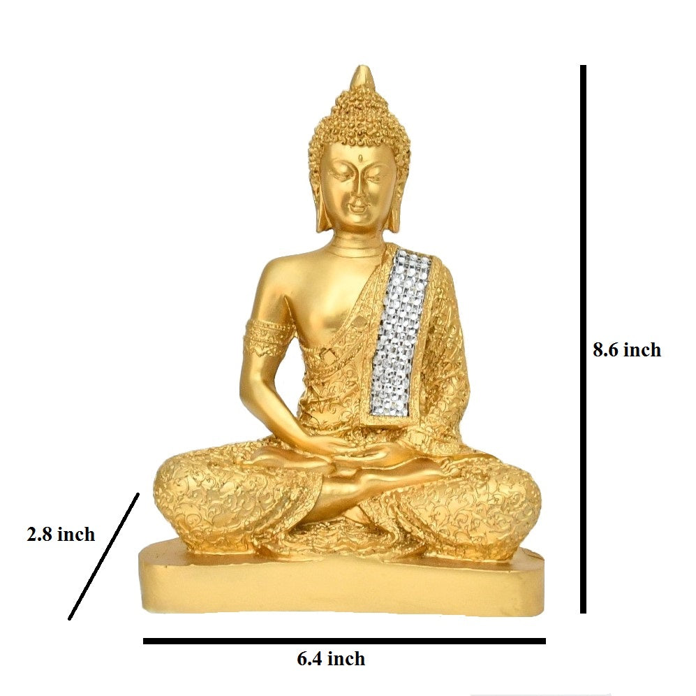 Antique Golden Buddha Idol for Home Decor & Meditation