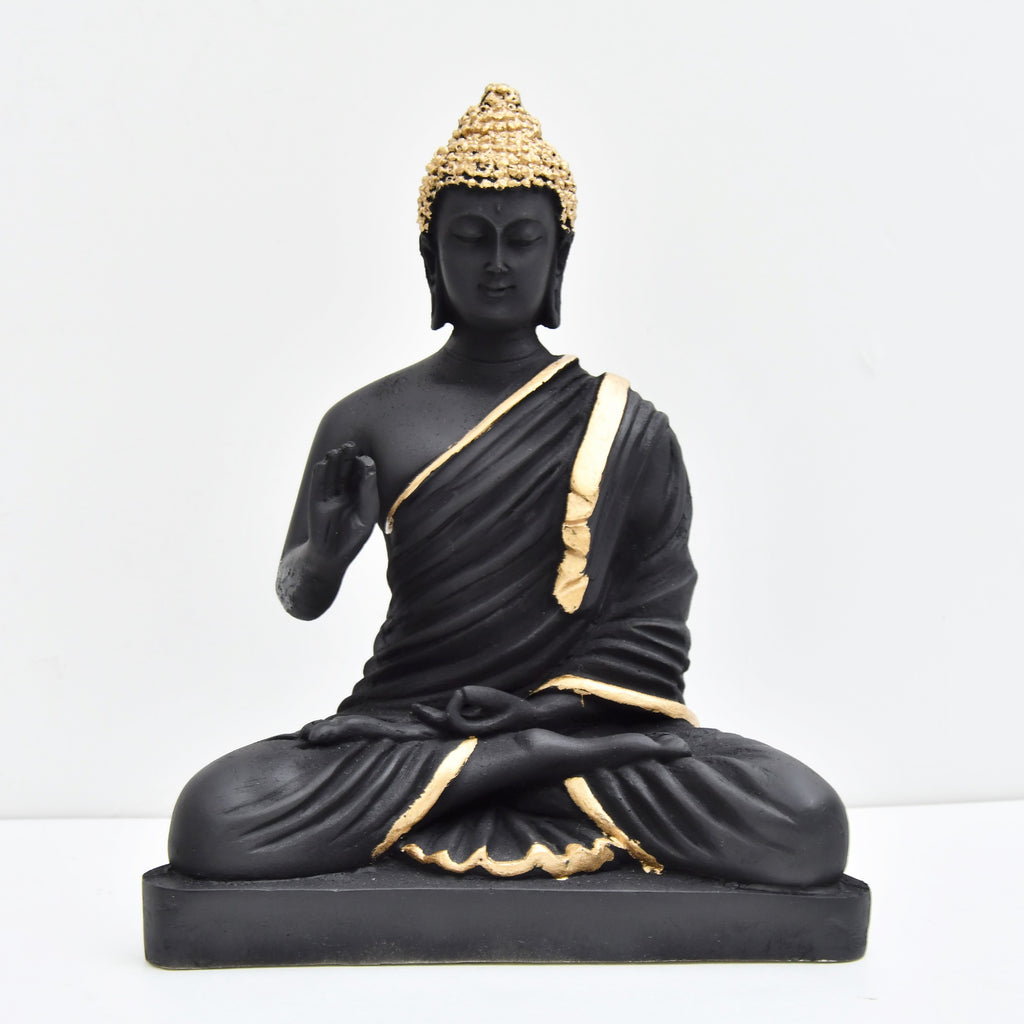 Buddha Statue Black and Golden Colour