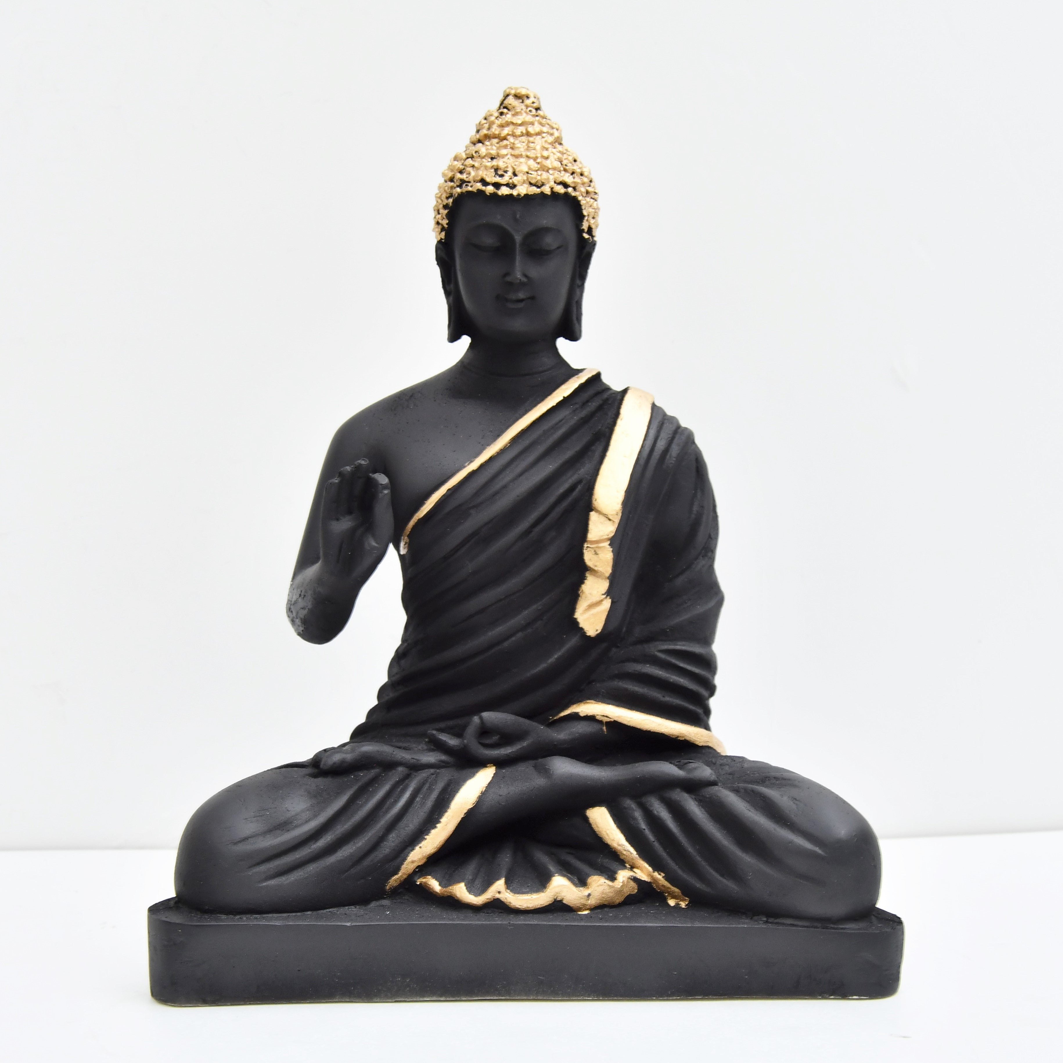Buddha Statue Black and Golden Colour