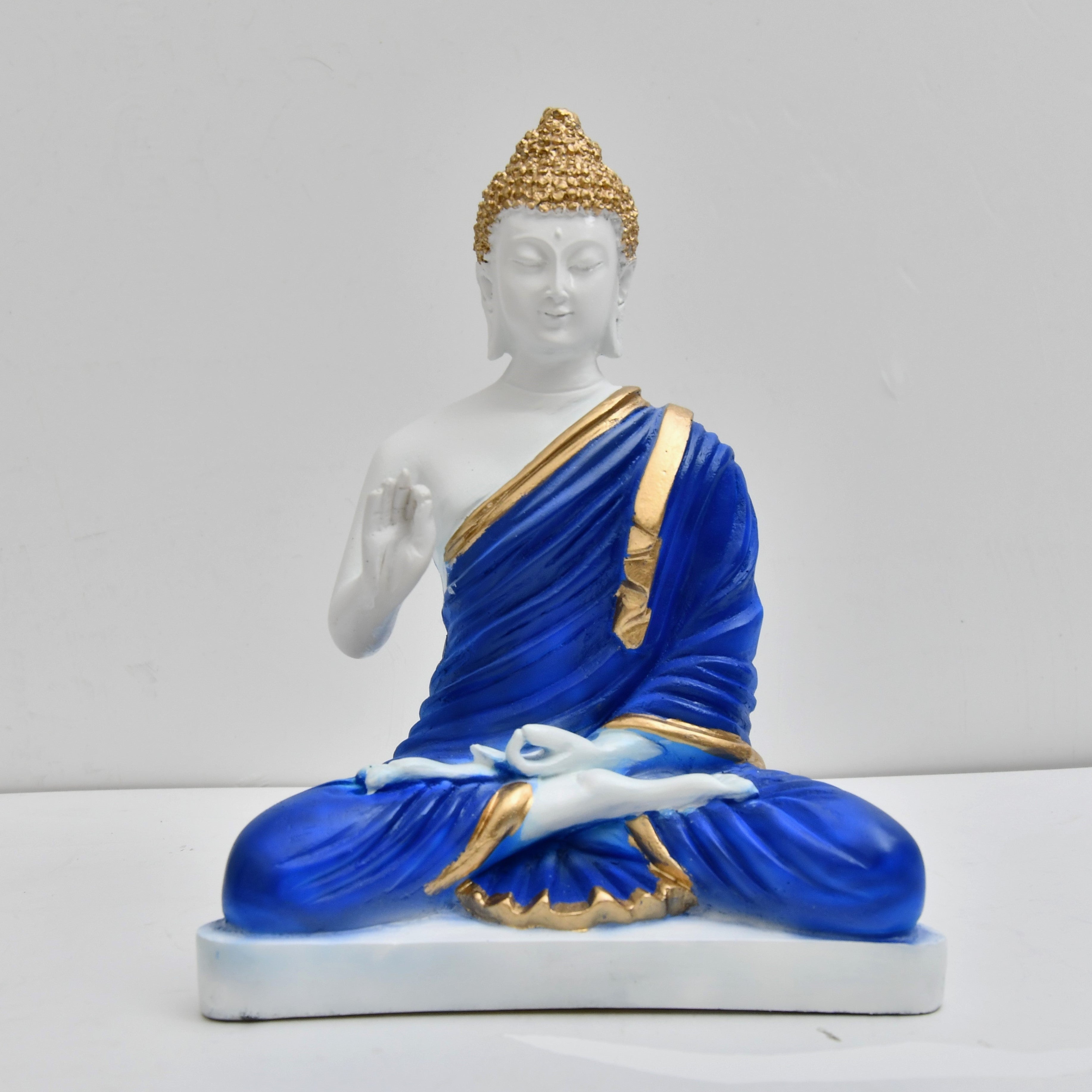 Buddha statue blue and white colour