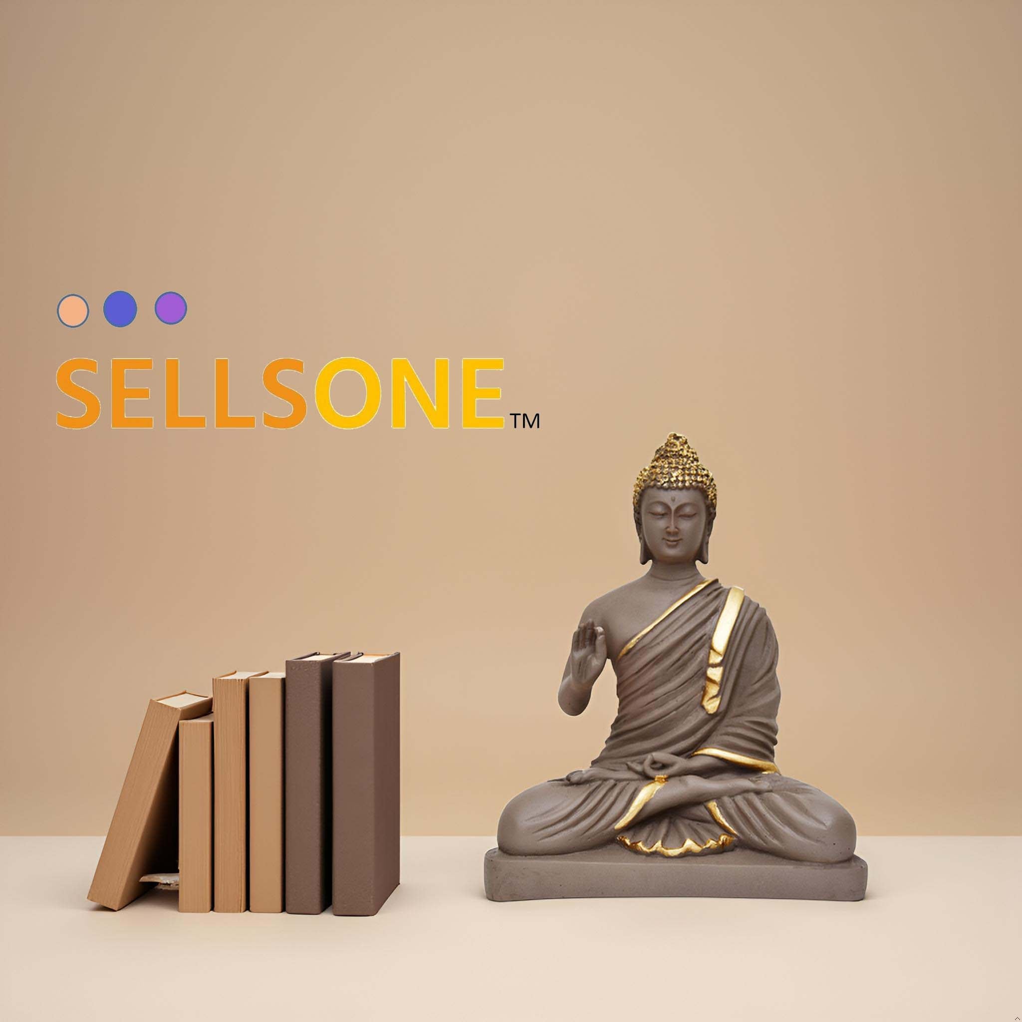 Light Brown and gold colour Buddha Statue