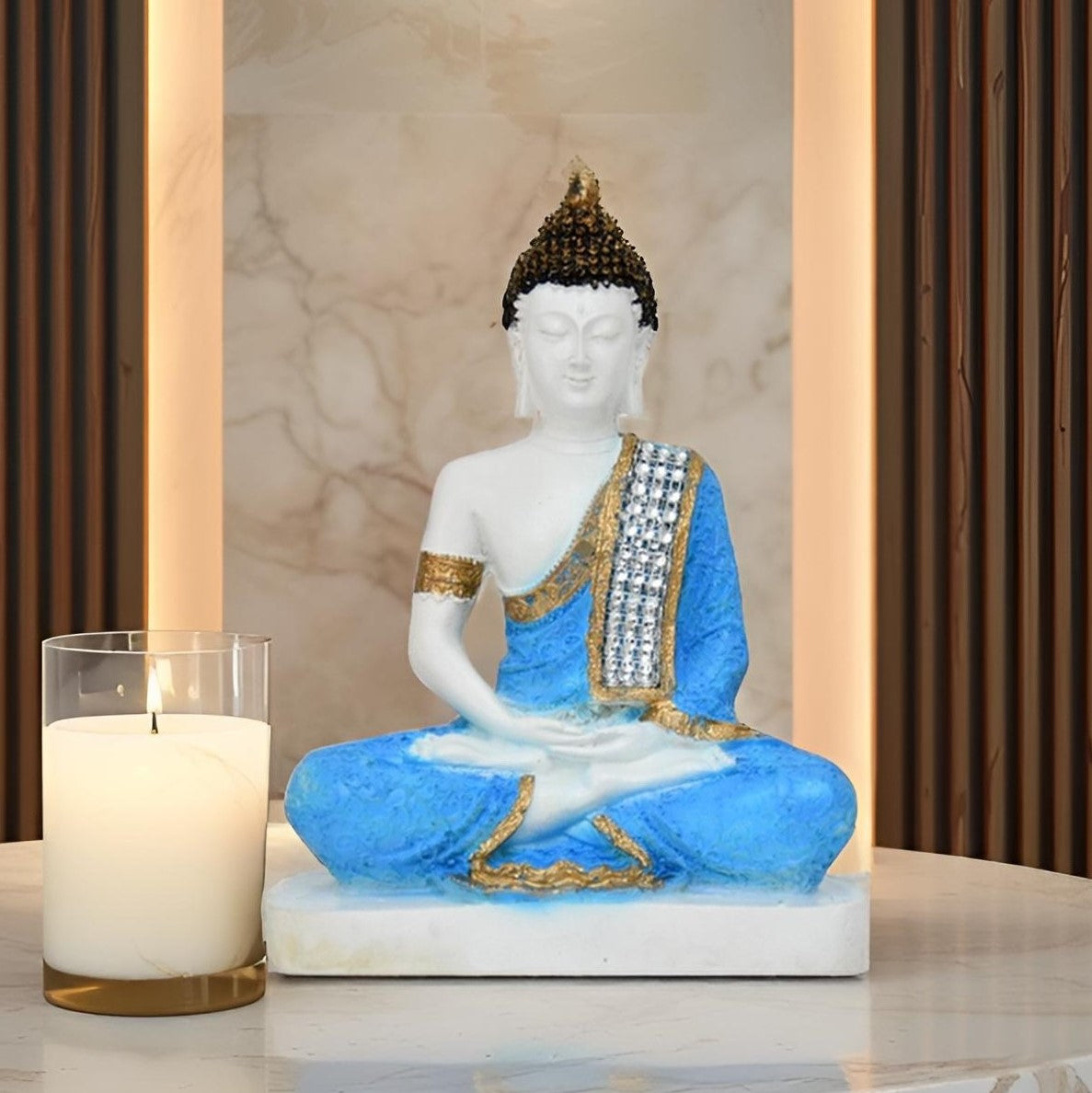 Blessed Buddha Sculpture - Ideal for Vastu & Feng Shui