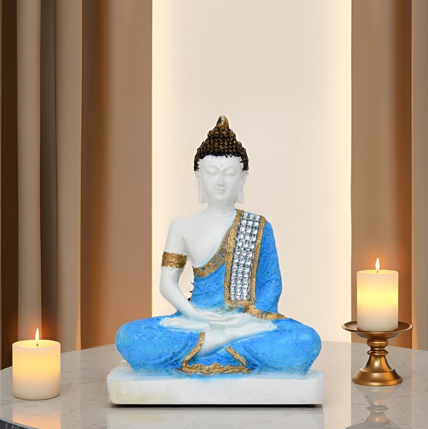 Blessed Buddha Sculpture - Ideal for Vastu & Feng Shui