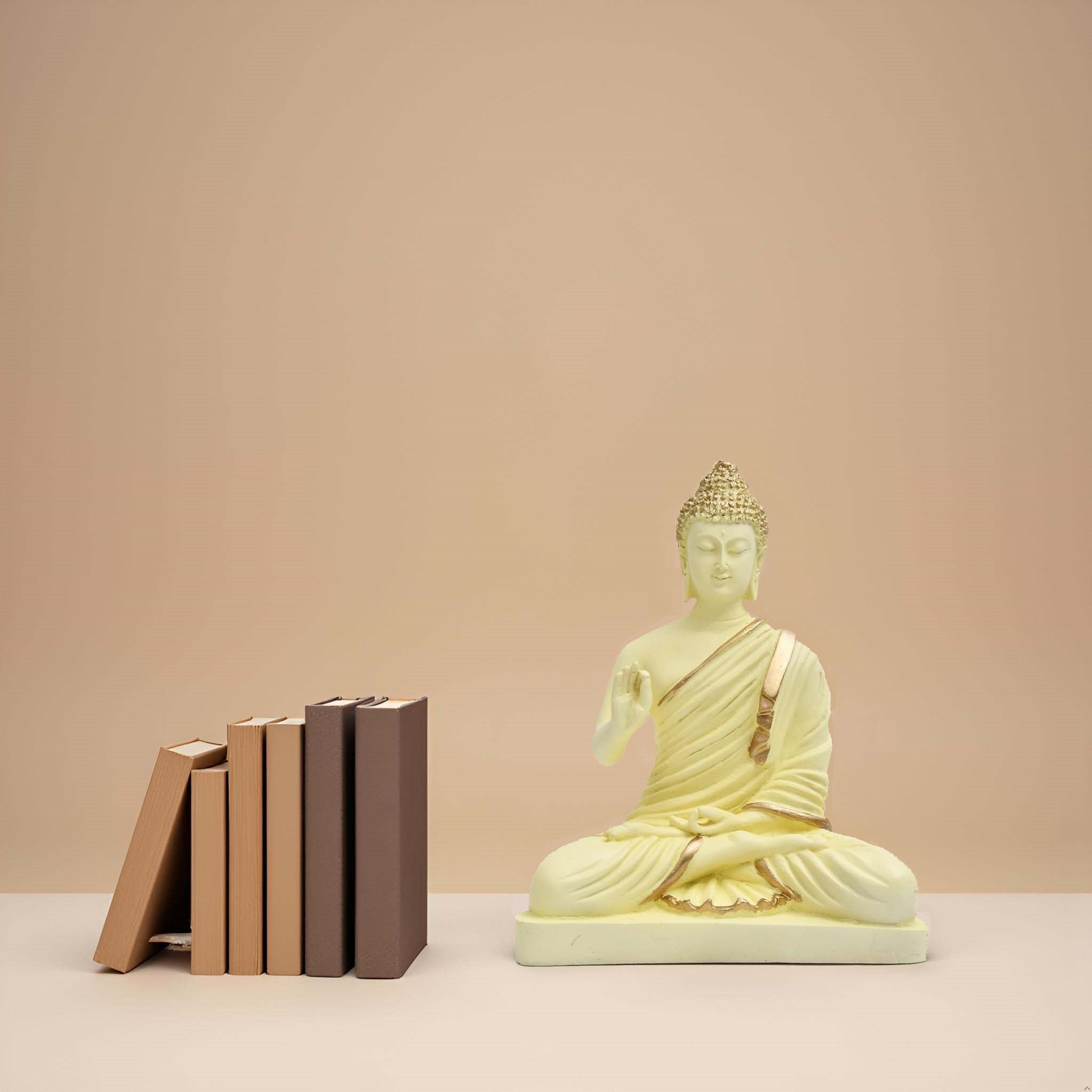 Cream  Buddha Statue