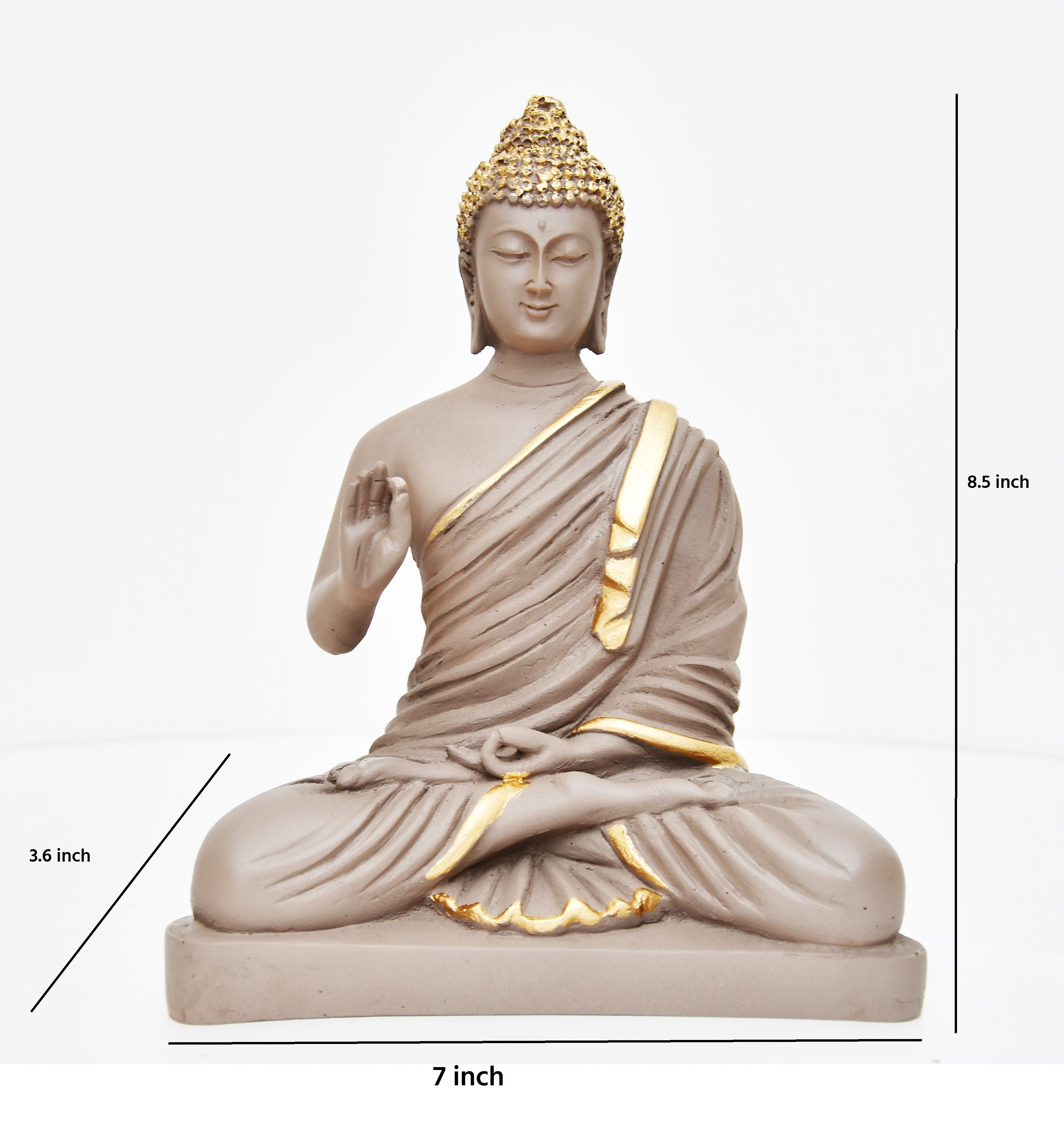 Light Brown and gold colour Buddha Statue